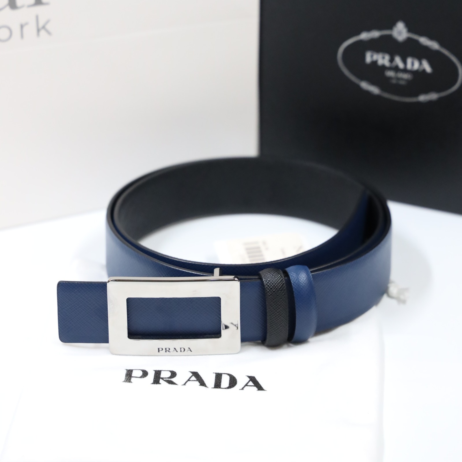 PRADA Saffiano Reversible Belt